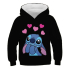 Stitch hoodie - zwart